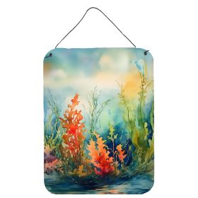 NEW Seaweed Wall or Door Hanging Prints Aluminum Metal Sign Kitchen Wall Bar Bathroom Plaque Home Decor Front Door Plaque, 12x16, Multicolor