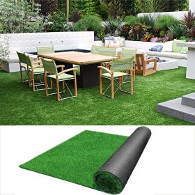3ft x 32ft Artificial Turf 0.6" Mat with Drainage Holes. Fake Grass with Rubber Backing, Economical and Ideal for Indoor/Outdoor Pet Areas, Garde