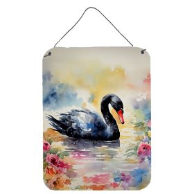 NEW Black Swan Wall or Door Hanging Prints Aluminum Metal Sign Kitchen Wall Bar Bathroom Plaque Home Decor Front Door Plaque, 12x16, Multicolor (Default: Default)